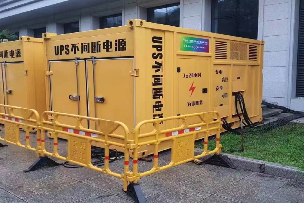 梅江发电机租赁施工现场